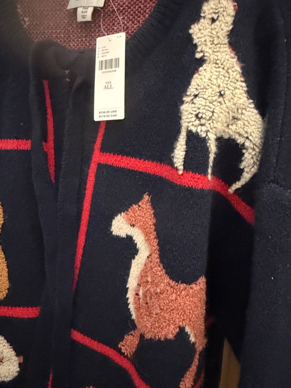 NWT Anthropologie Maeve Dog Tie-Neck Cardigan - Picture 5 of 7